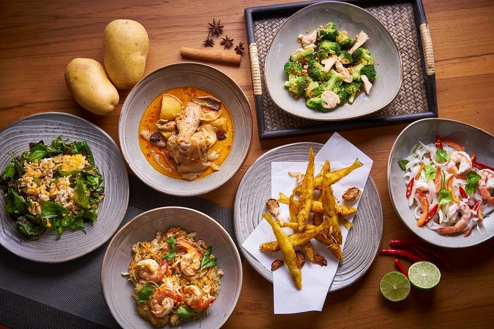 A spread of Thai dishes at Phuket Thai Bistro