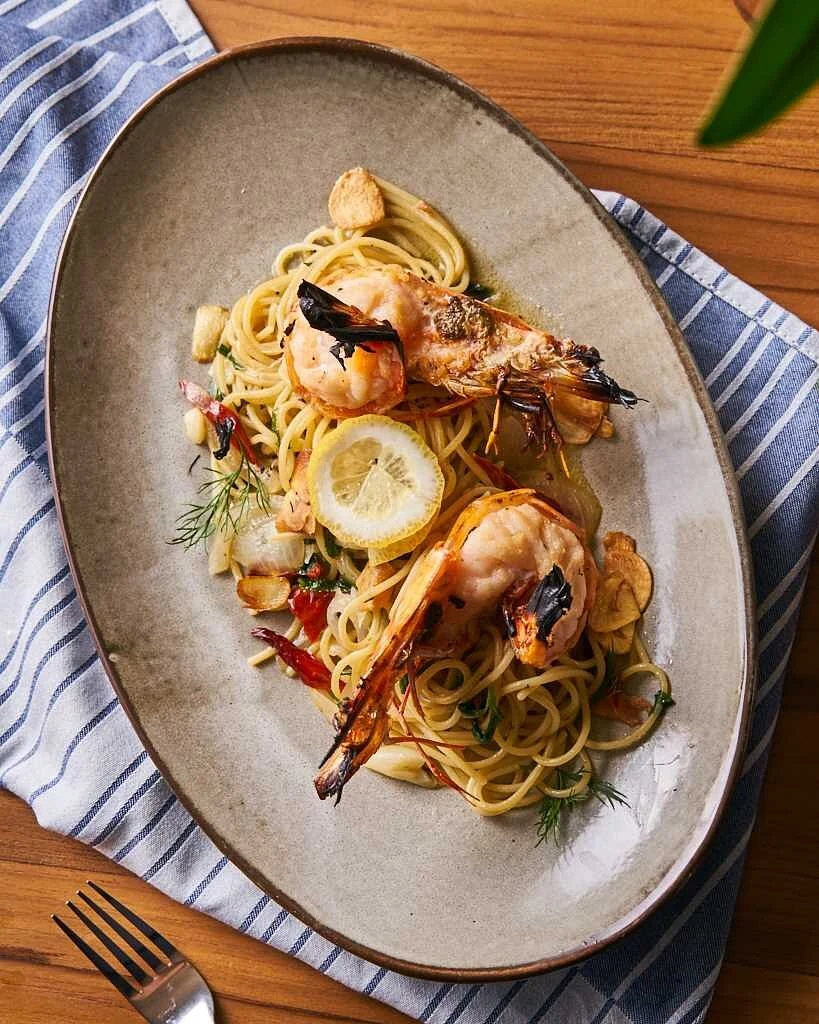 Pasta and seafood